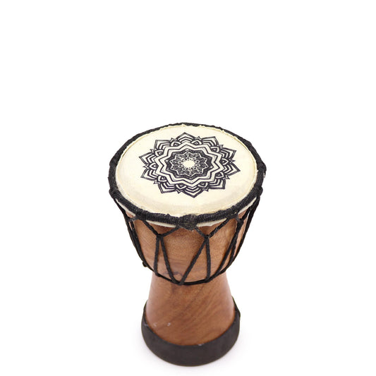 Handmade Wide Top Djembe Drum - 15cm